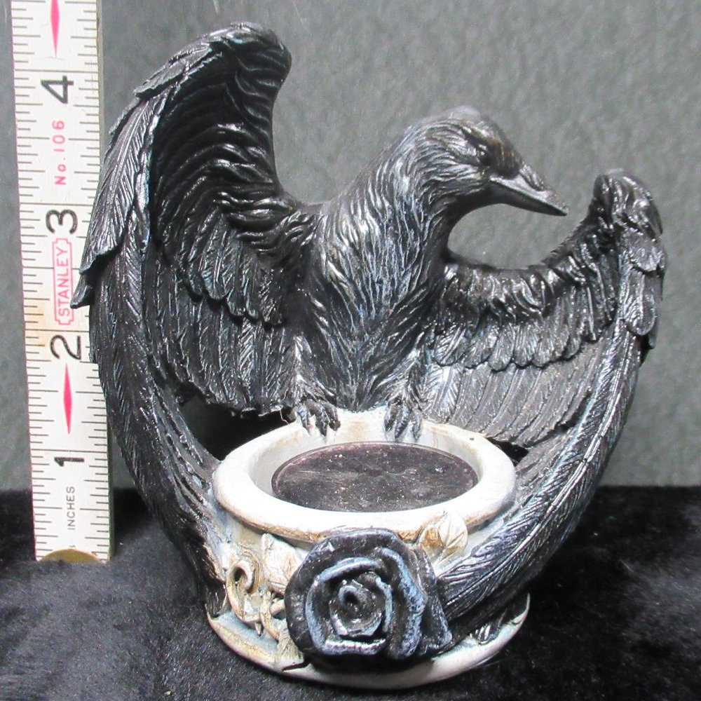 Alchemy Gothic Raven Tealight Candleholder - Picture 11 of 13